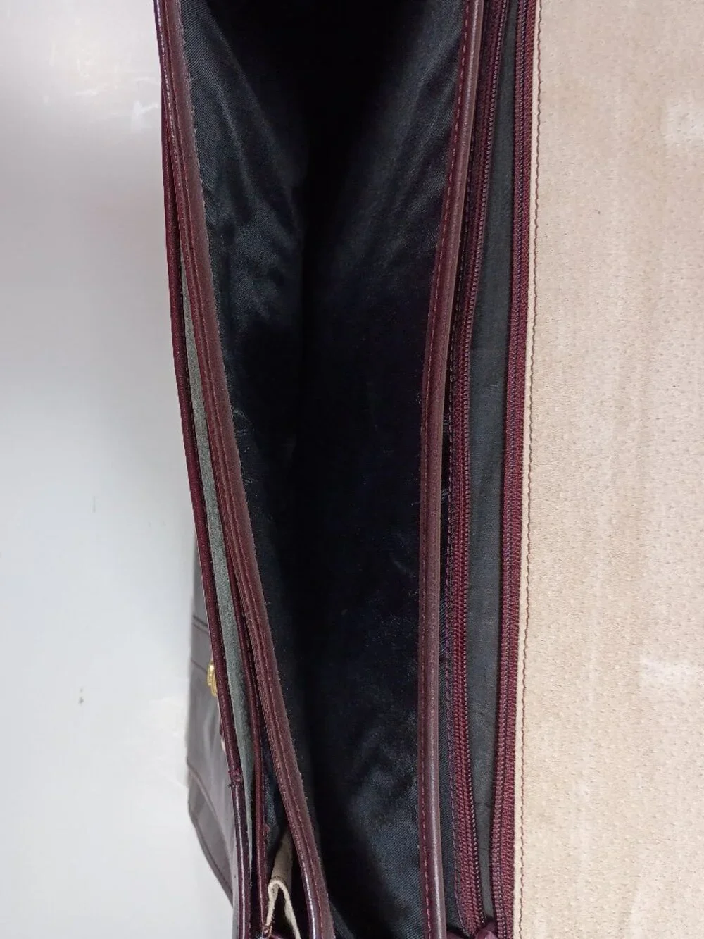 Vintage Giorgio Bernini Reddish-Brown Leather Briefcase Attache Bag Portfolio